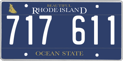 RI license plate 717611