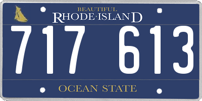 RI license plate 717613