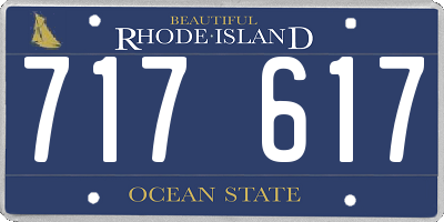 RI license plate 717617