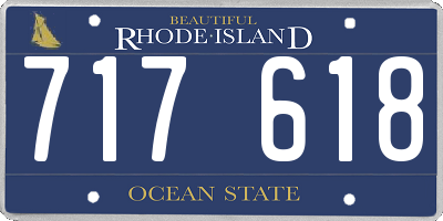 RI license plate 717618