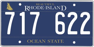 RI license plate 717622