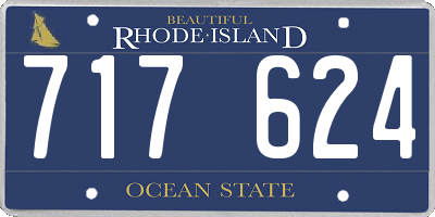 RI license plate 717624