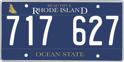 RI license plate 717627