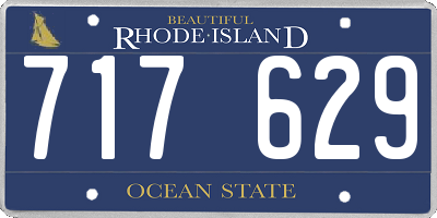 RI license plate 717629