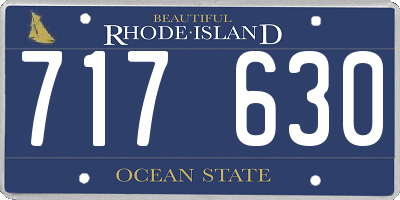 RI license plate 717630