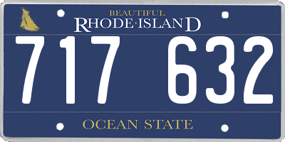 RI license plate 717632
