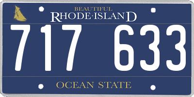 RI license plate 717633