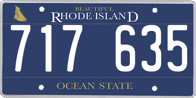 RI license plate 717635