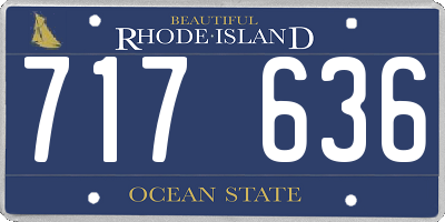 RI license plate 717636