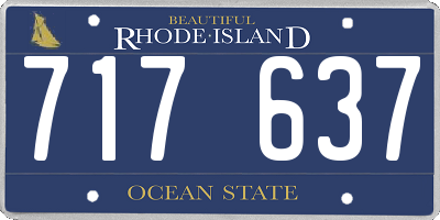 RI license plate 717637