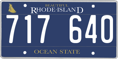 RI license plate 717640