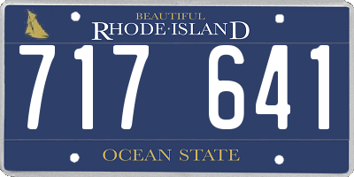 RI license plate 717641