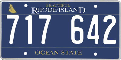 RI license plate 717642