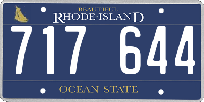 RI license plate 717644
