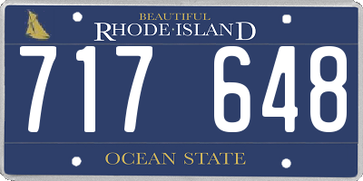 RI license plate 717648