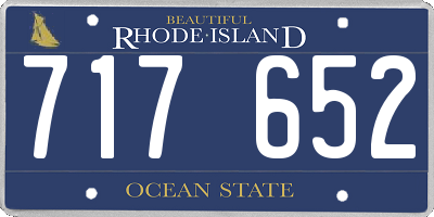 RI license plate 717652