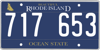 RI license plate 717653