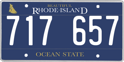 RI license plate 717657
