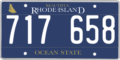 RI license plate 717658