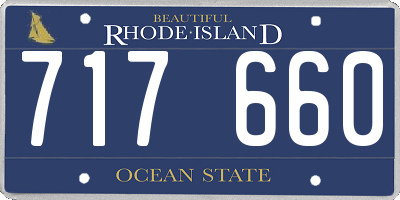 RI license plate 717660