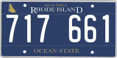 RI license plate 717661