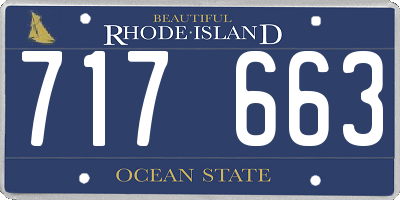 RI license plate 717663