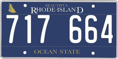 RI license plate 717664