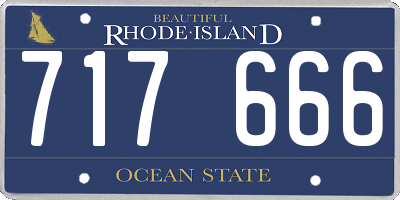 RI license plate 717666
