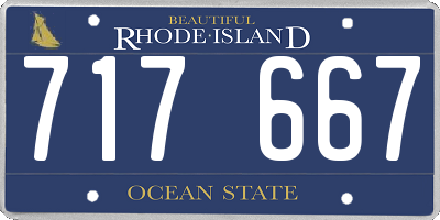 RI license plate 717667