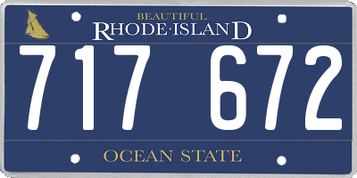 RI license plate 717672