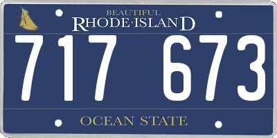 RI license plate 717673