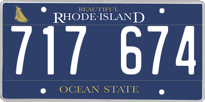 RI license plate 717674