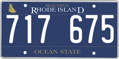 RI license plate 717675