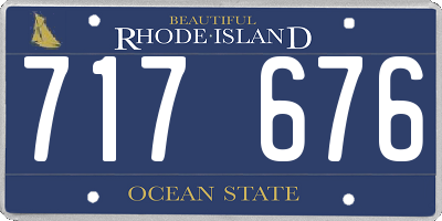 RI license plate 717676