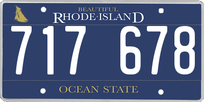 RI license plate 717678