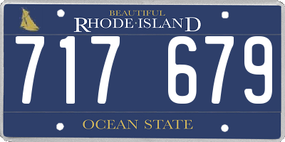 RI license plate 717679
