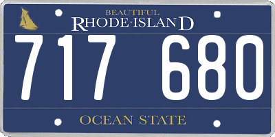 RI license plate 717680