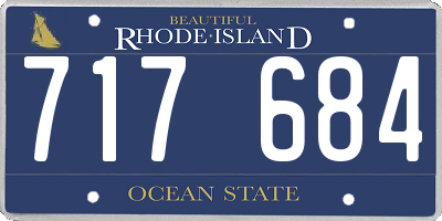 RI license plate 717684