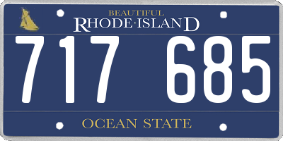 RI license plate 717685