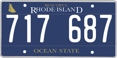 RI license plate 717687