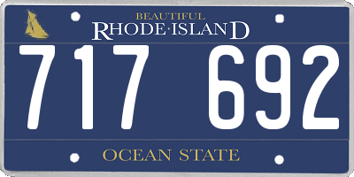 RI license plate 717692