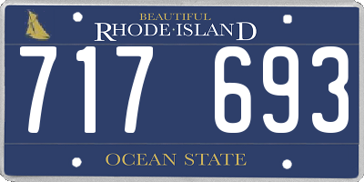 RI license plate 717693