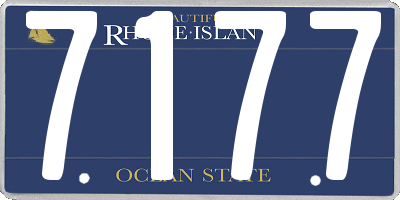RI license plate 7177