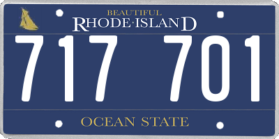 RI license plate 717701