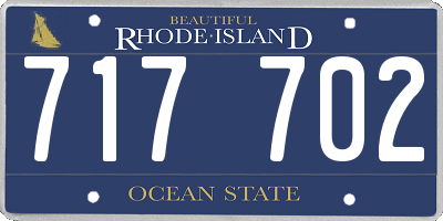 RI license plate 717702