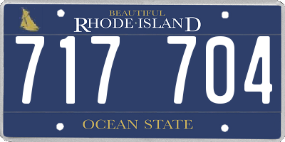 RI license plate 717704