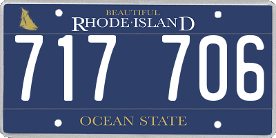 RI license plate 717706