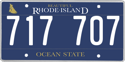 RI license plate 717707