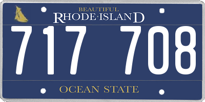 RI license plate 717708