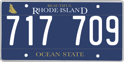 RI license plate 717709